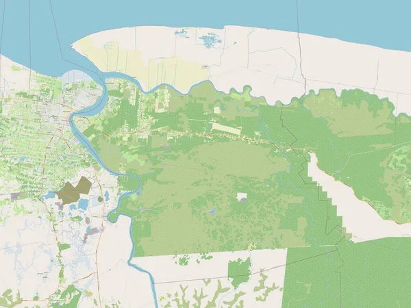 Commewijne District Suriname Open Street Map — Fotografia de Stock