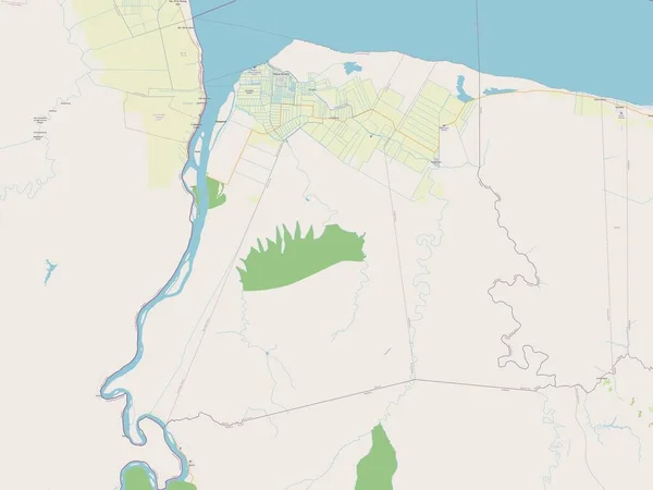 Nickerie Περιφέρεια Σουρινάμ Άνοιγμα Χάρτη Οδών — Φωτογραφία Αρχείου