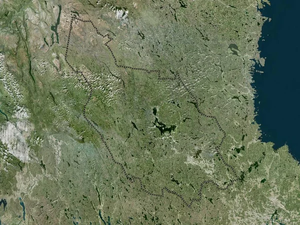 Dalarna County Sweden High Resolution Satellite Map — Stok fotoğraf