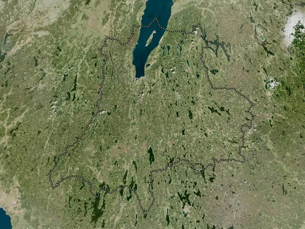 Jonkoping County Sweden High Resolution Satellite Map — Stock Photo, Image