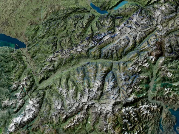 Valais Canton Switzerland High Resolution Satellite Map — Stock Photo, Image