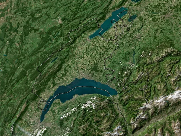 ヴォー スイスのカントン 低解像度衛星地図 — ストック写真