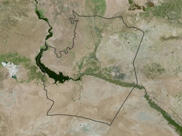 Raqqah Province Syria High Resolution Satellite Map — Zdjęcie stockowe