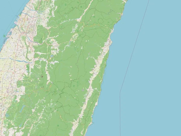 Hualien County Taiwan Open Street Map — Stock fotografie