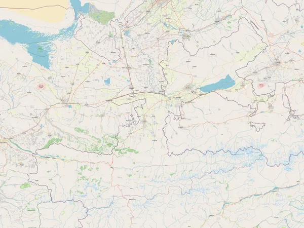 Sughd Regione Del Tagikistan Mappa Stradale Aperta — Foto Stock