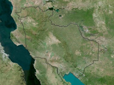 Katavi, region of Tanzania. High resolution satellite map