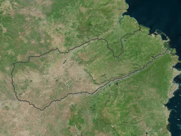Mtwara Región Tanzania Mapa Satélite Alta Resolución — Foto de Stock