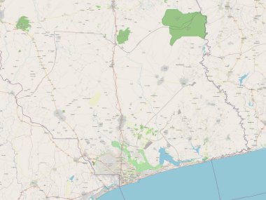 Maritime, region of Togo. Open Street Map