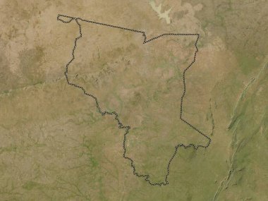 Savanes, region of Togo. Low resolution satellite map