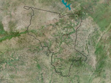 Savanes, region of Togo. High resolution satellite map