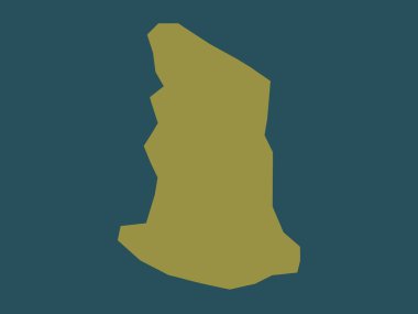 Arima, borough of Trinidad and Tobago. Solid color shape