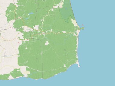 Rio Claro Mayaro, region of Trinidad and Tobago. Open Street Map