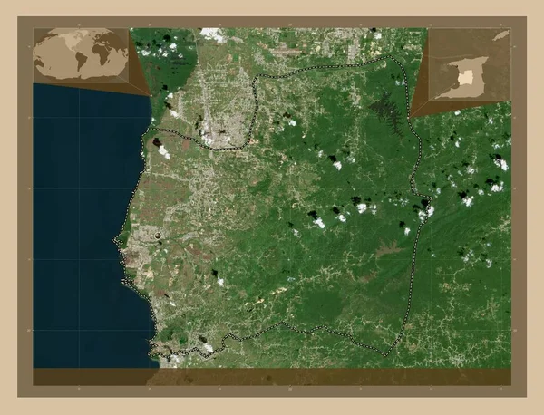 Couva Tabaquite Talparo Region Trinidad Tobago Low Resolution Satellite Map — Stock Photo, Image