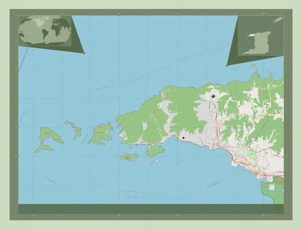 Diego Martin Region Trinidad Tobago Open Street Map Locations Major — Stock Photo, Image