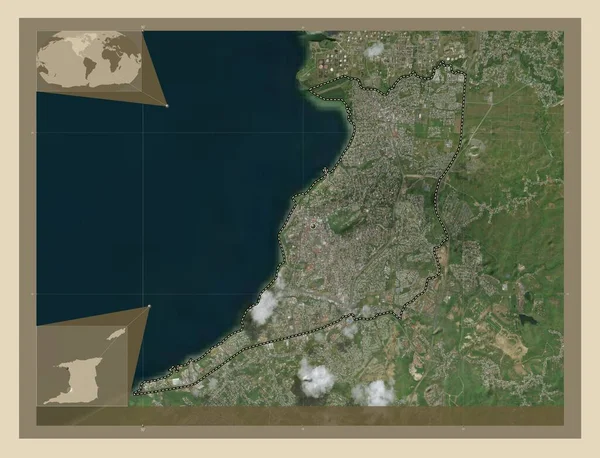 San Fernando City Trinidad Tobago High Resolution Satellite Map Locations —  Fotos de Stock