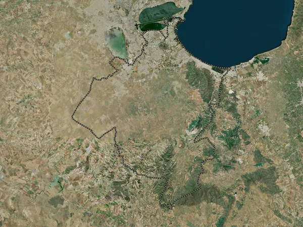 Ben Arous Governorate Tunisia High Resolution Satellite Map — Stock Photo, Image