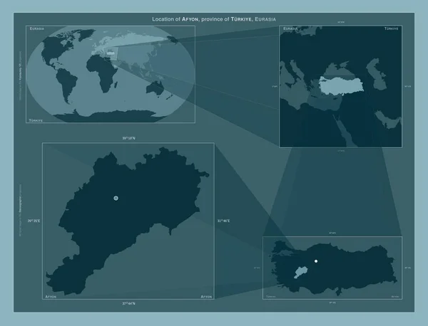 Афйон Провінція Туркі Діаграма Показує Розташування Регіону Мапах Великого Масштабу — стокове фото