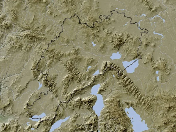 Afyon Prowincja Turkiye Mapa Wzniesień Kolorowa Stylu Wiki Jeziorami Rzekami — Zdjęcie stockowe