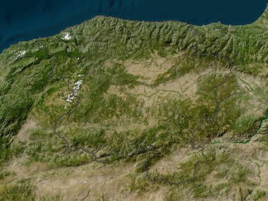 Kastamonu, province of Turkiye. Low resolution satellite map