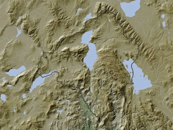 Isparta Prowincja Turkiye Mapa Wzniesień Kolorowa Stylu Wiki Jeziorami Rzekami — Zdjęcie stockowe