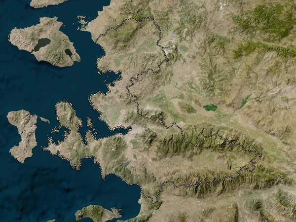 Izmir Province Turkiye Low Resolution Satellite Map — Stock Photo, Image