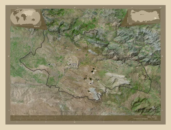Сірт Провінція Туркі Супутникова Карта Високої Роздільної Здатності Місця Розташування — стокове фото