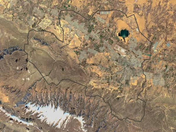 Asgabat Ciudad Independiente Turkmenistán Mapa Satelital Baja Resolución — Foto de Stock