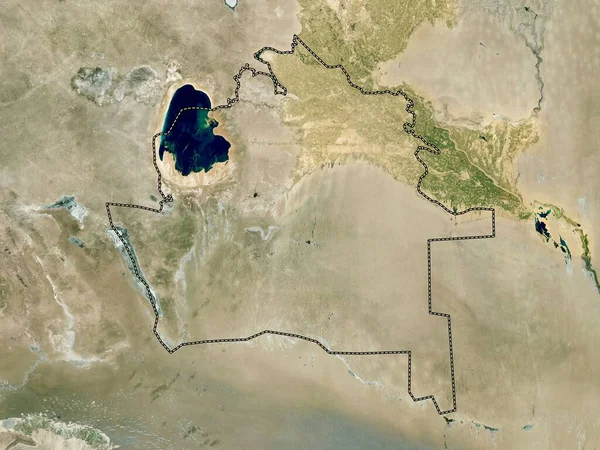 Tashauz Province Turkmenistan High Resolution Satellite Map — 图库照片