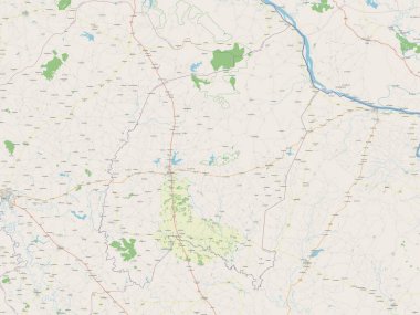 Amnat Charoen, province of Thailand. Open Street Map