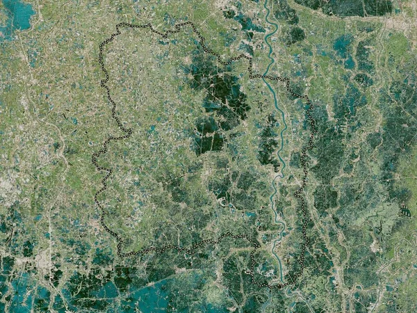 Ang Thong Provincia Della Thailandia Mappa Satellitare Alta Risoluzione — Foto Stock