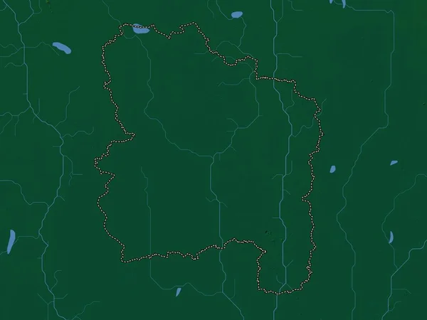 Ang Thong Provincia Tailandia Mapa Elevación Colores Con Lagos Ríos — Foto de Stock