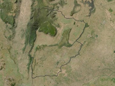 Chaiyaphum, province of Thailand. Low resolution satellite map