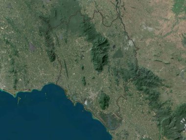 Chanthaburi, province of Thailand. Low resolution satellite map