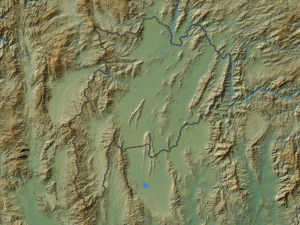 Chiang Rai Province Thailand Colored Elevation Map Lakes Rivers — Stock fotografie