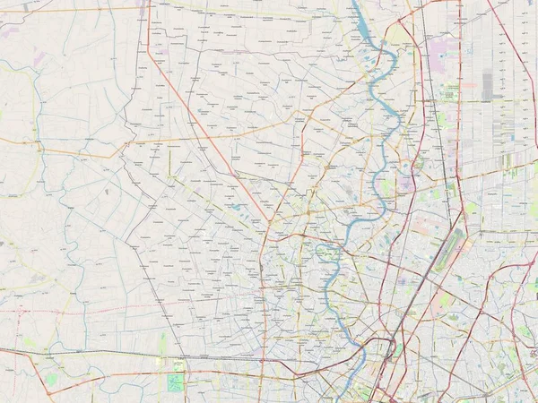 Nonthaburi Province Thailand Open Street Map — Stock Photo, Image