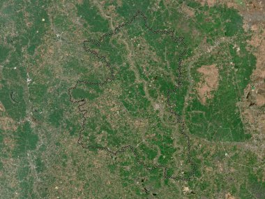 Sing Buri, province of Thailand. Low resolution satellite map