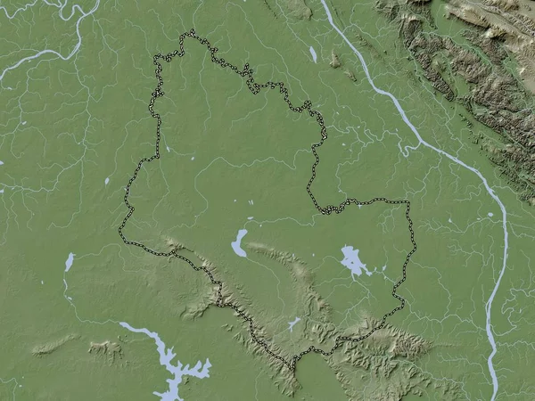 Sakon Nakhon Province Thailand Elevation Map Colored Wiki Style Lakes —  Fotos de Stock