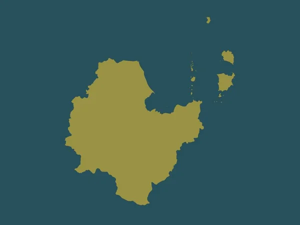 タイ王国のスラット タニー県 単色形状 — ストック写真