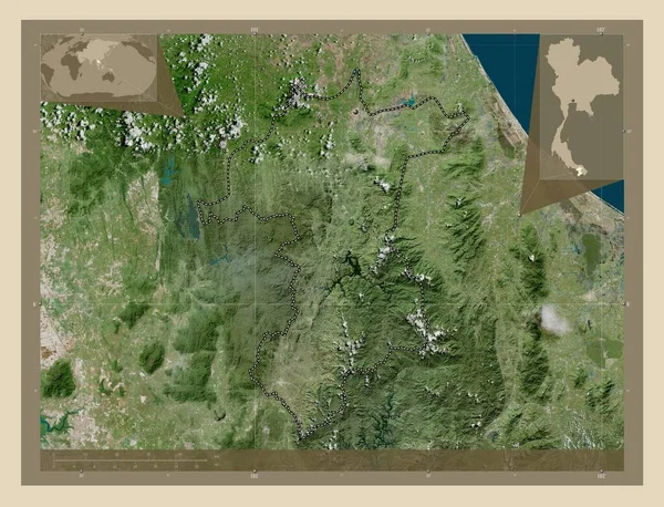 Yala Provincia Della Thailandia Mappa Satellitare Alta Risoluzione Mappa Della — Foto Stock