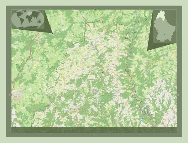 Cantão Clervaux Cantão Luxemburgo Abrir Mapa Rua Mapa Localização Auxiliar — Fotografia de Stock