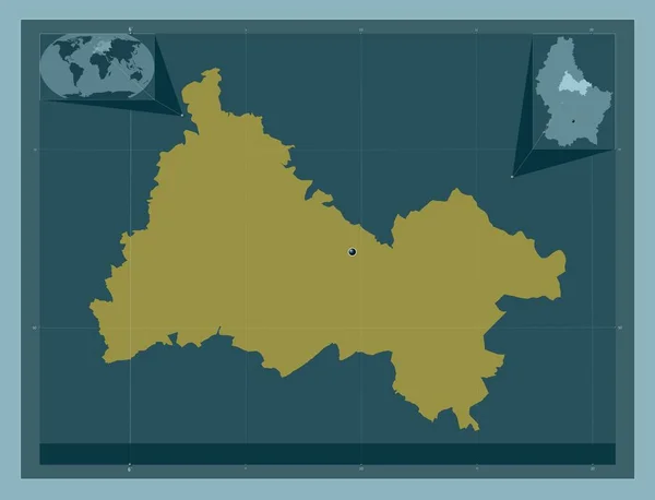 Kanton Diekirch Kantonen Luxemburg Fast Färgform Hjälpkartor För Hörnen — Stockfoto
