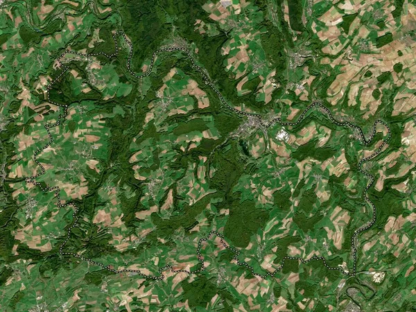 Kanton Echternach Kanton Luxemburg Satellietkaart Met Lage Resolutie — Stockfoto