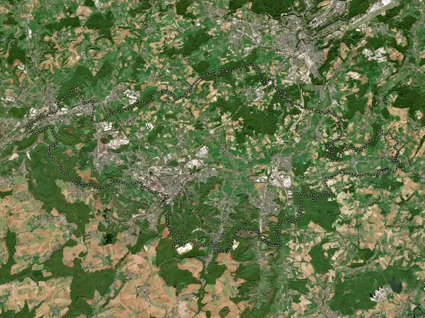 カントン エッシュ シュル アルゼット ルクセンブルクの州 低解像度衛星地図 — ストック写真