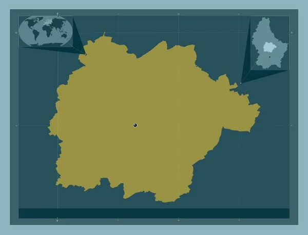Кантон Мерш Кантон Люксембург Твердий Колір Кутові Допоміжні Карти Місцезнаходження — стокове фото