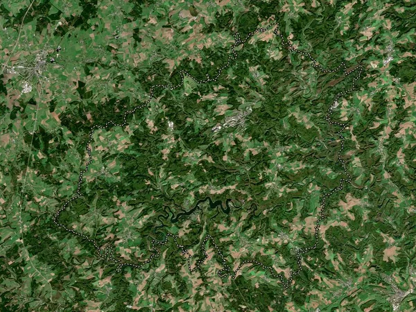 Kanton Wiltz Kantonen Luxemburg Lågupplöst Satellitkarta — Stockfoto