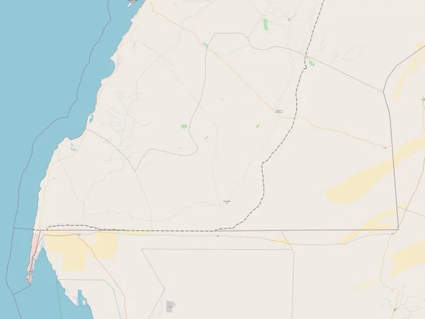 Aousserd Província Saara Ocidental Abrir Mapa Ruas — Fotografia de Stock