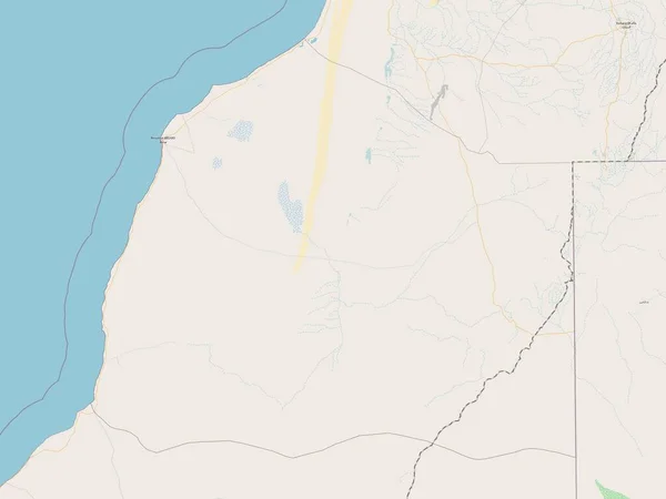 Boujdour Επαρχία Της Δυτικής Σαχάρας Άνοιγμα Χάρτη Οδών — Φωτογραφία Αρχείου