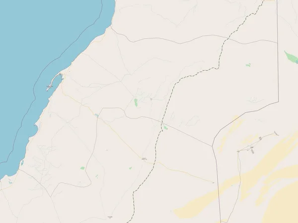 Dakhla Oued Dahab Επαρχία Δυτικής Σαχάρας Άνοιγμα Χάρτη Οδών — Φωτογραφία Αρχείου