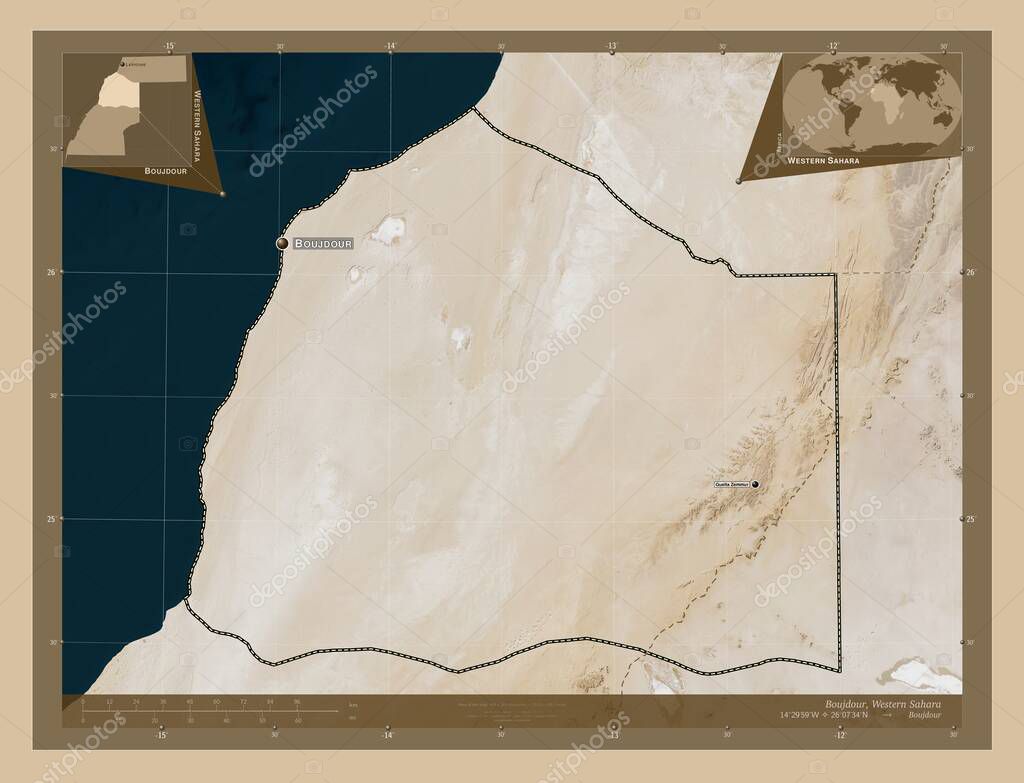 Boujdour Provincia Del Sáhara Occidental Mapa Satelital De Baja