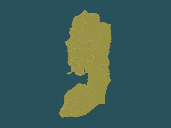 ヨルダン川西岸 パレスチナ地域 単色形状 — ストック写真
